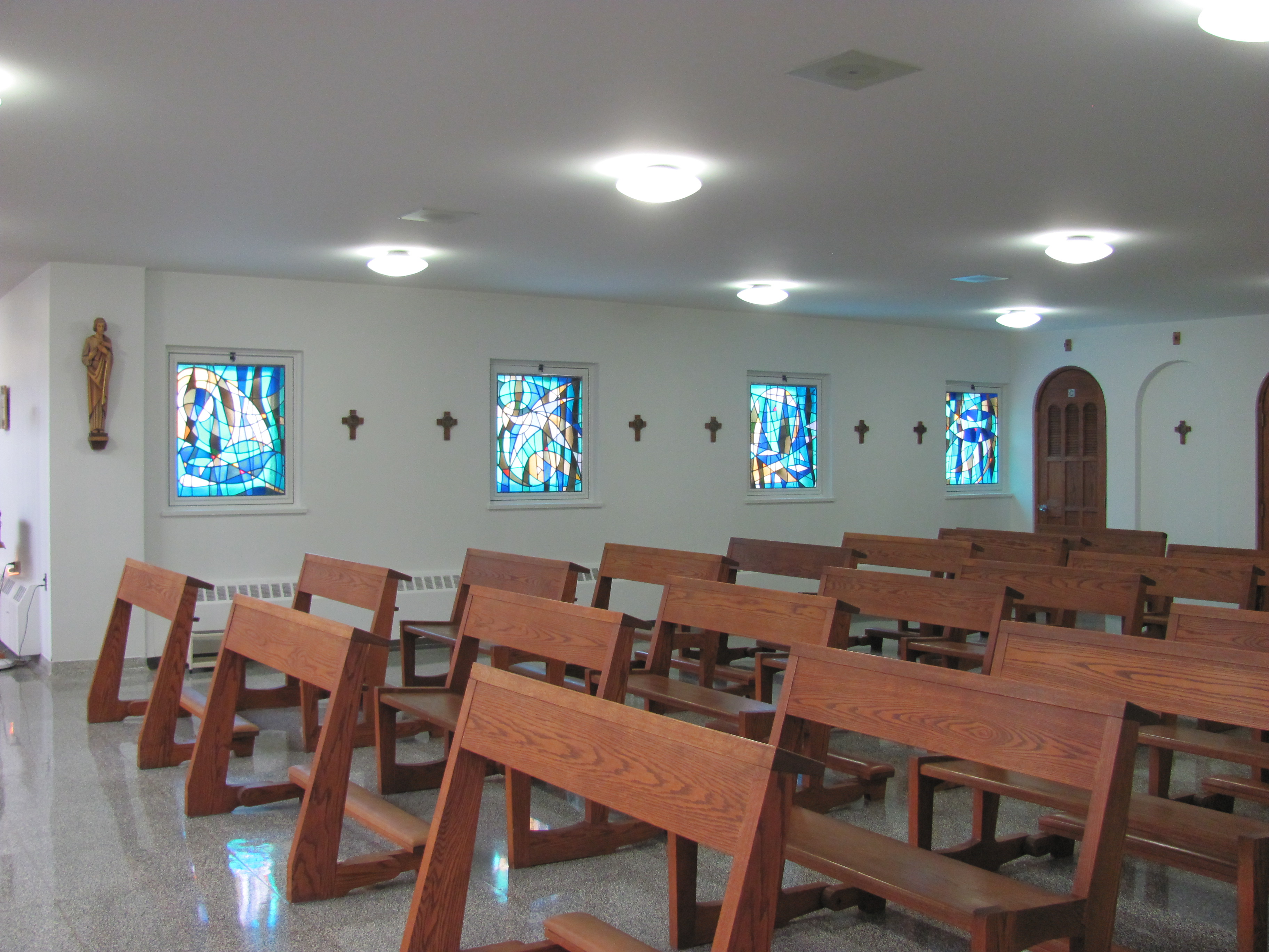 Vue complète des vitraux